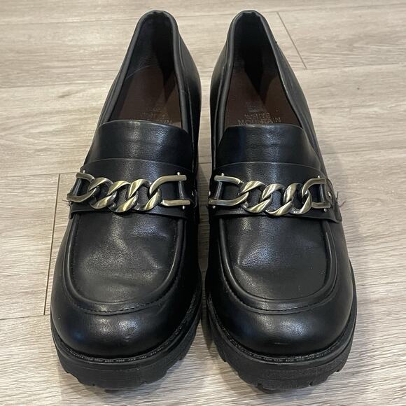 Womens Chunky Heels Loafers Y2K 8.5 Academia School Girl Platform Concert Event - Picture 4 of 9